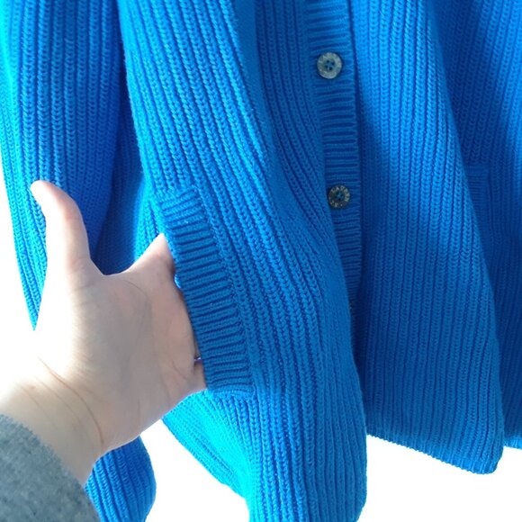 Ralph Lauren 100% Cotton Blue Hooded Cardigan XL - Picture 7 of 9